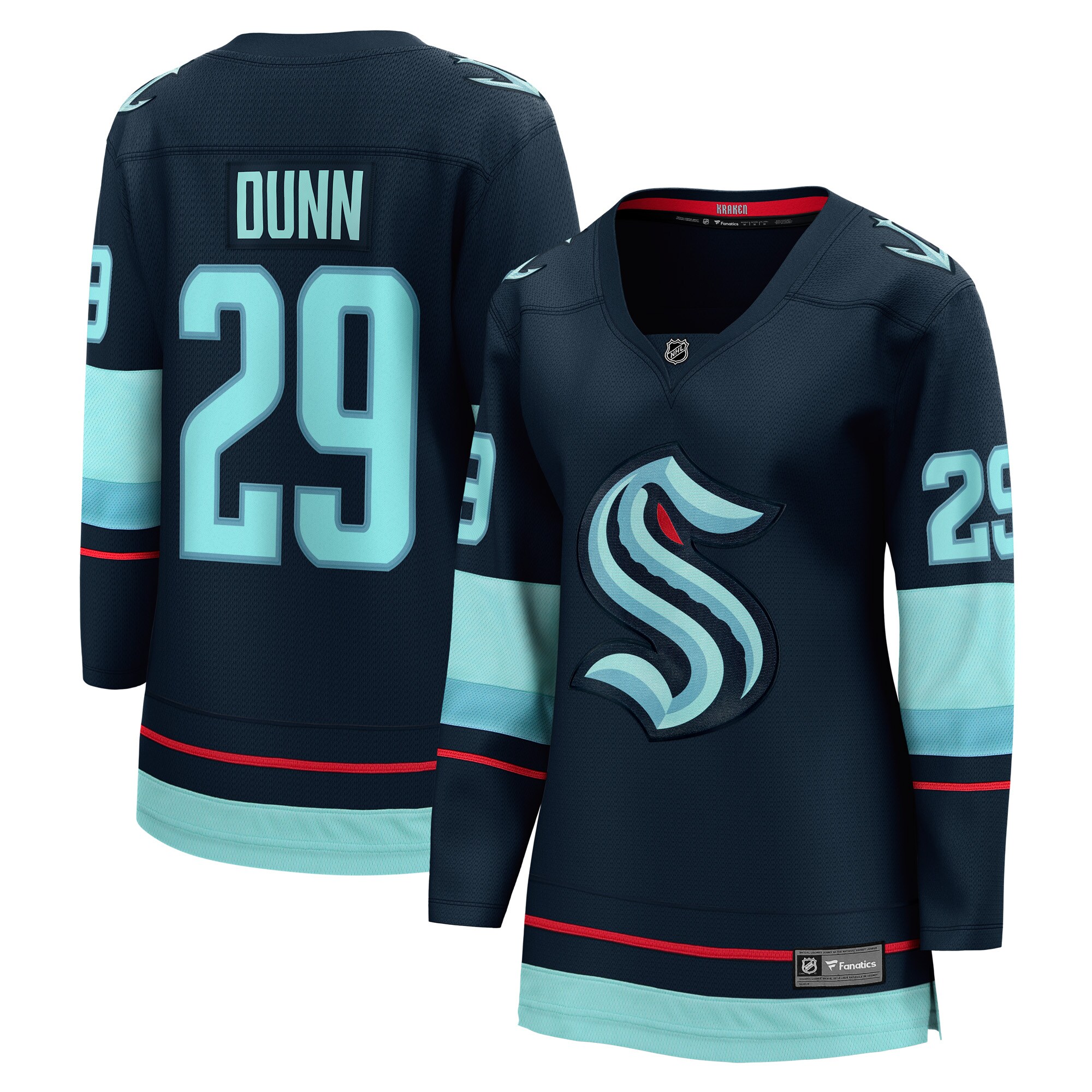 Vince Dunn Seattle Kraken Fanatics Women’s Home Breakaway Player Jersey – Deep Sea Blue