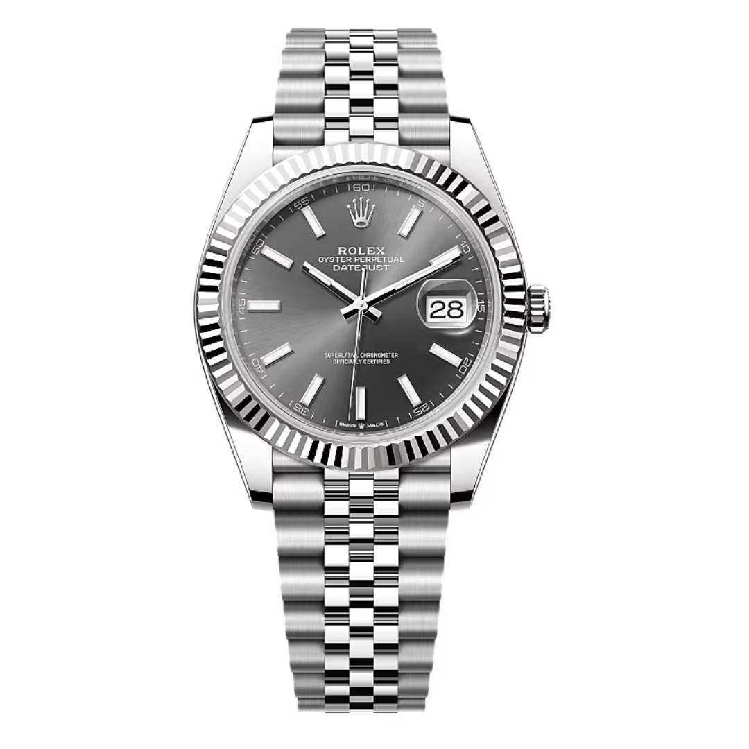 Rolex DATEJUST Oyster, 36/41 mm, white gold and oyster steel Model number 126334-0014