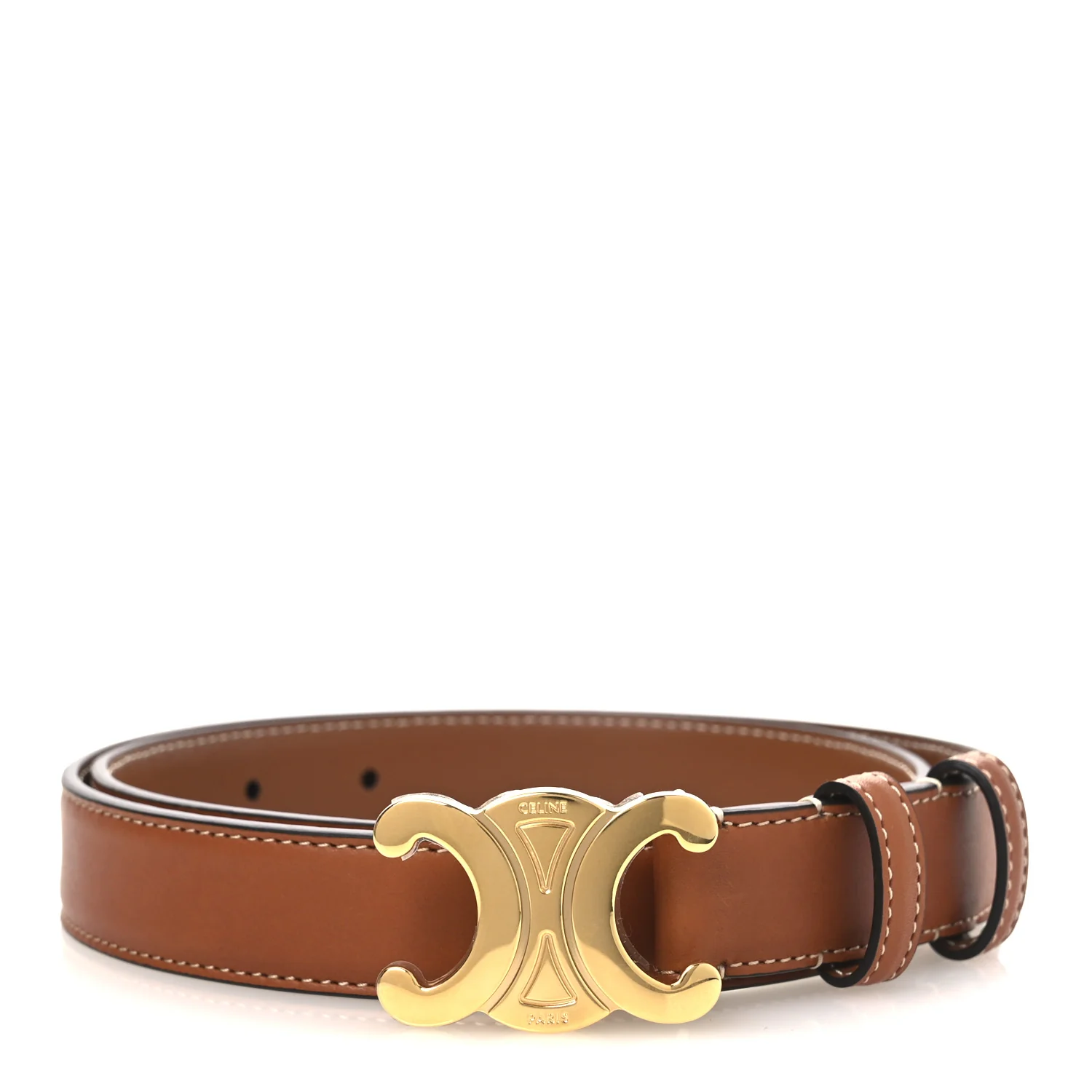 Box Calfskin Medium 25mm Triomphe Belt 75 30 Tan