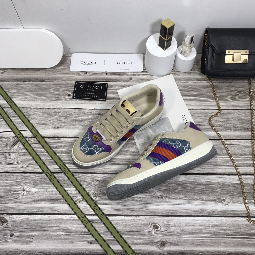 Gucci Wmns Screener Blue Gg Lam? 577684 2C830 4690