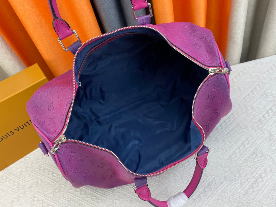 Louis Vuitton Keepall Bandouliere 50Cm Blue And Pink