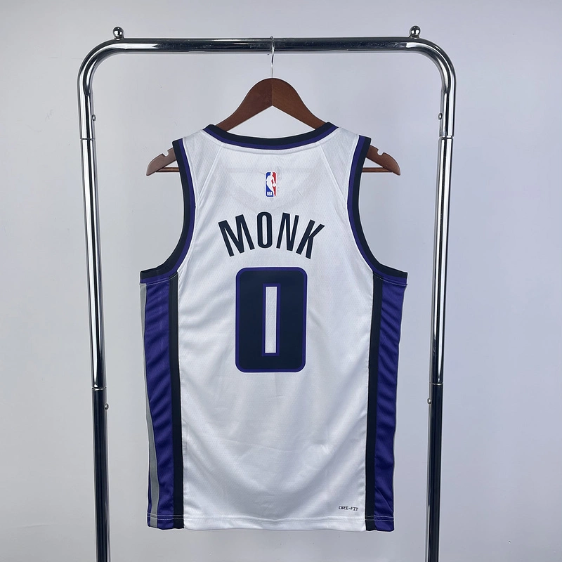 2024 NBA Sacramento Kings 0 MONK Basketball Jersey