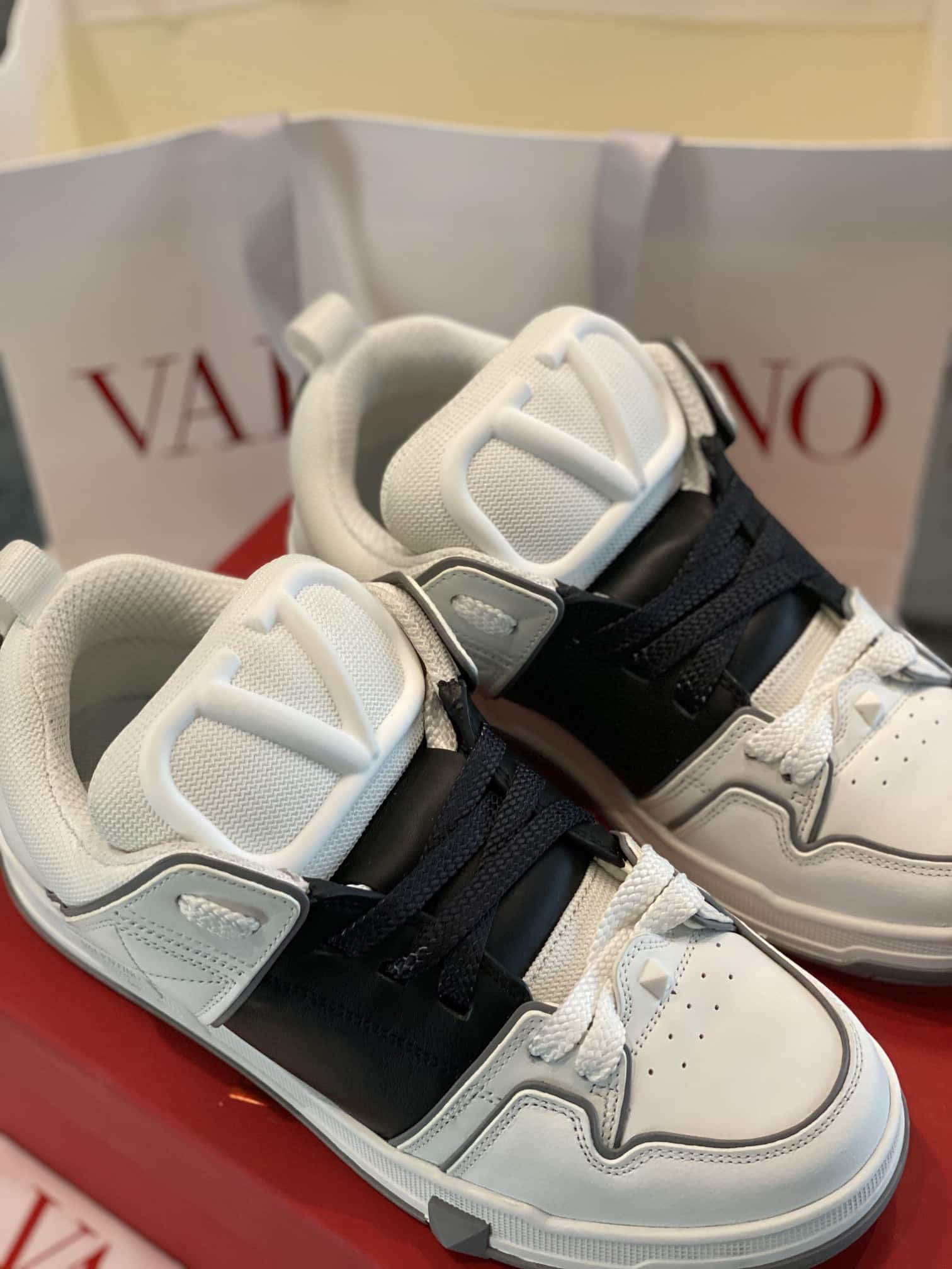 Valentino Garavani Open Skate Sneakers White And Black