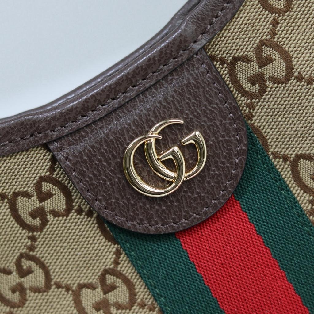 Gucci Giglio small Tote Bag 25cm/9.8in Beige And Brown 860845
