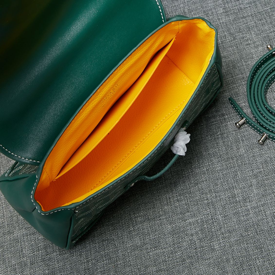 Goyard Saigon Souple Mini Bag Green Canvas 20cm