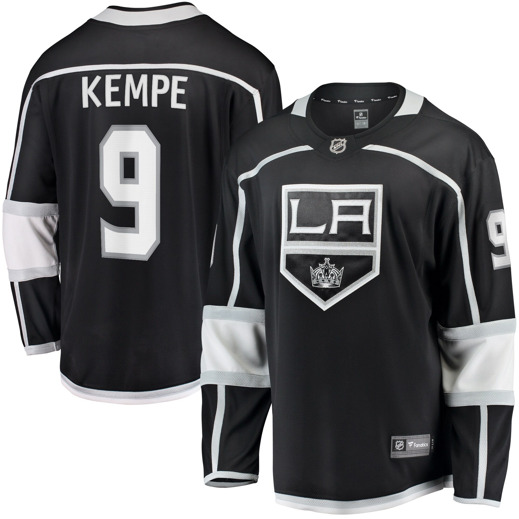 Adrian Kempe Los Angeles Kings Fanatics Home Premier Breakaway Player Jersey – Black
