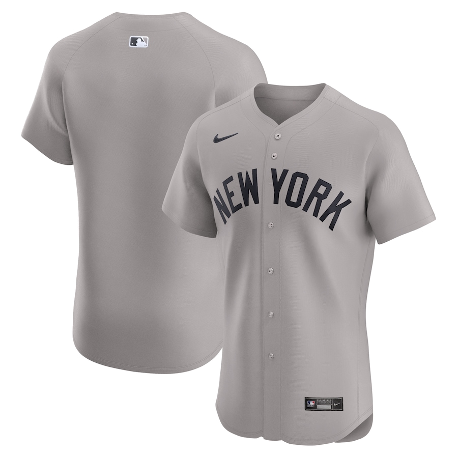 New York Yankees Road Elite Jersey Gray