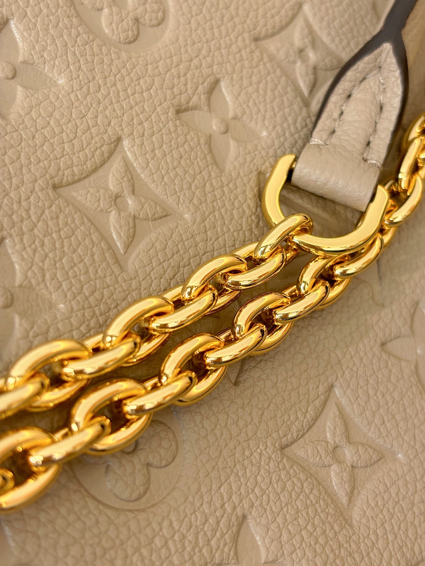 Louis Vuitton LV Anytime MM Monogram Empreinte Bag Tourterelle Gray M14658 42cm/ 16.5in