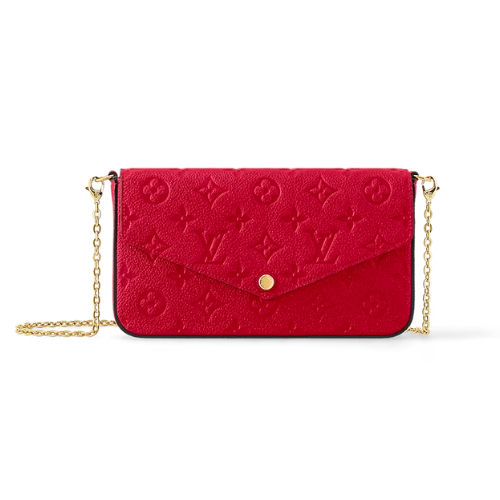 Louis Vuitton Felicie Pochette Bag Scarlett Red 21Cm