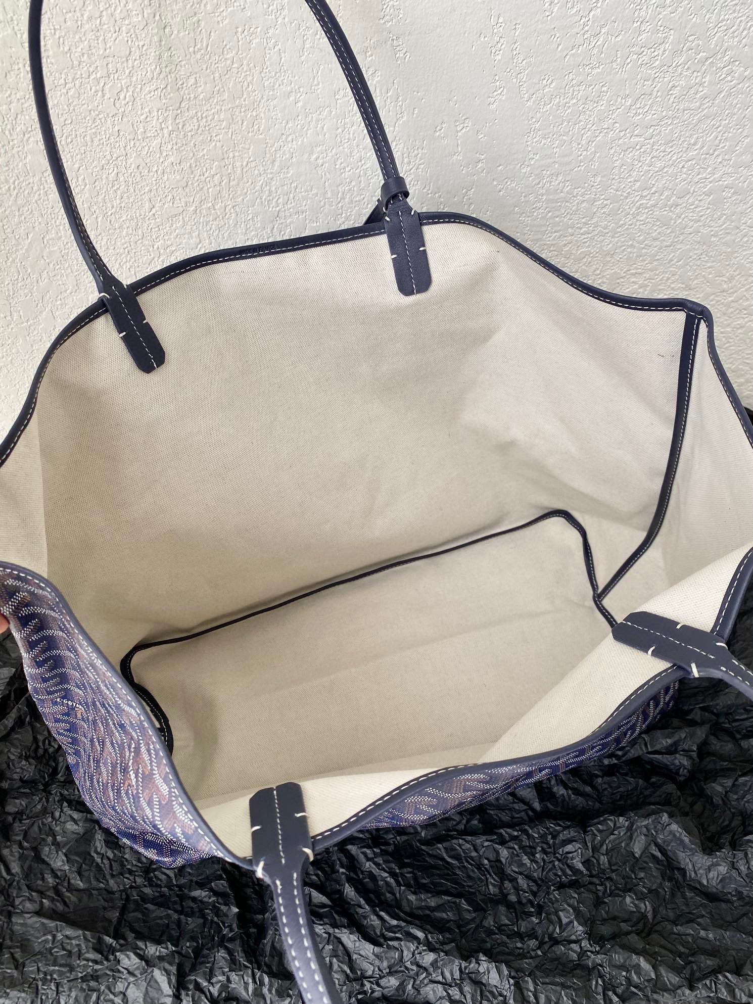 Goyard Saint Louis Gm 40Cm Navy Blue Canvas
