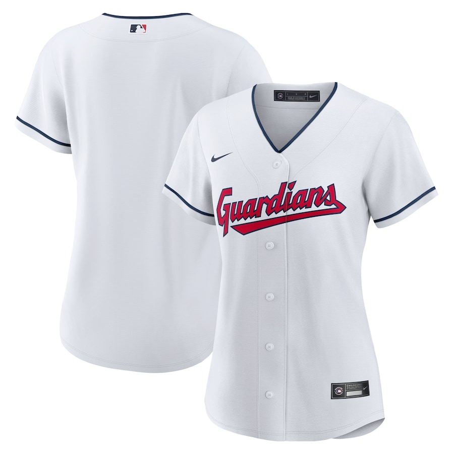 Cleveland Guardians Women's Home Blank Jersey- White