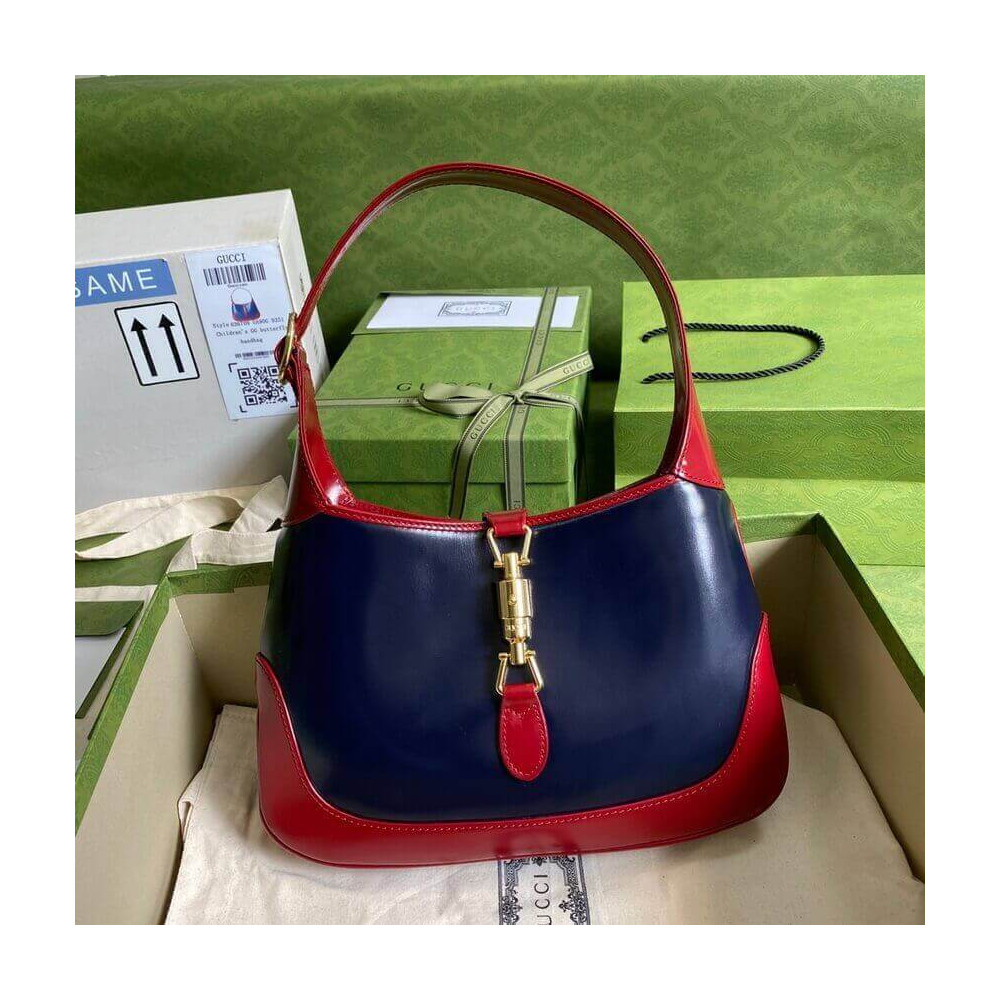 Gucci Jackie 1961 Small Shoulder Bag in Navy Leather 28cm