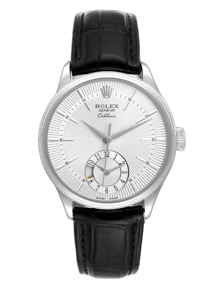 【Super Clone】Rolex Cellini Dual Time 50529 Silver Dial 39mm Mens Replica Watch