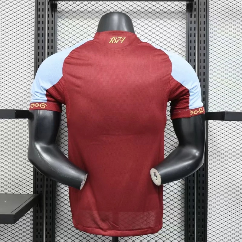 2025/2026 Premier League Aston Villa Team Home Football Jersey Player Version