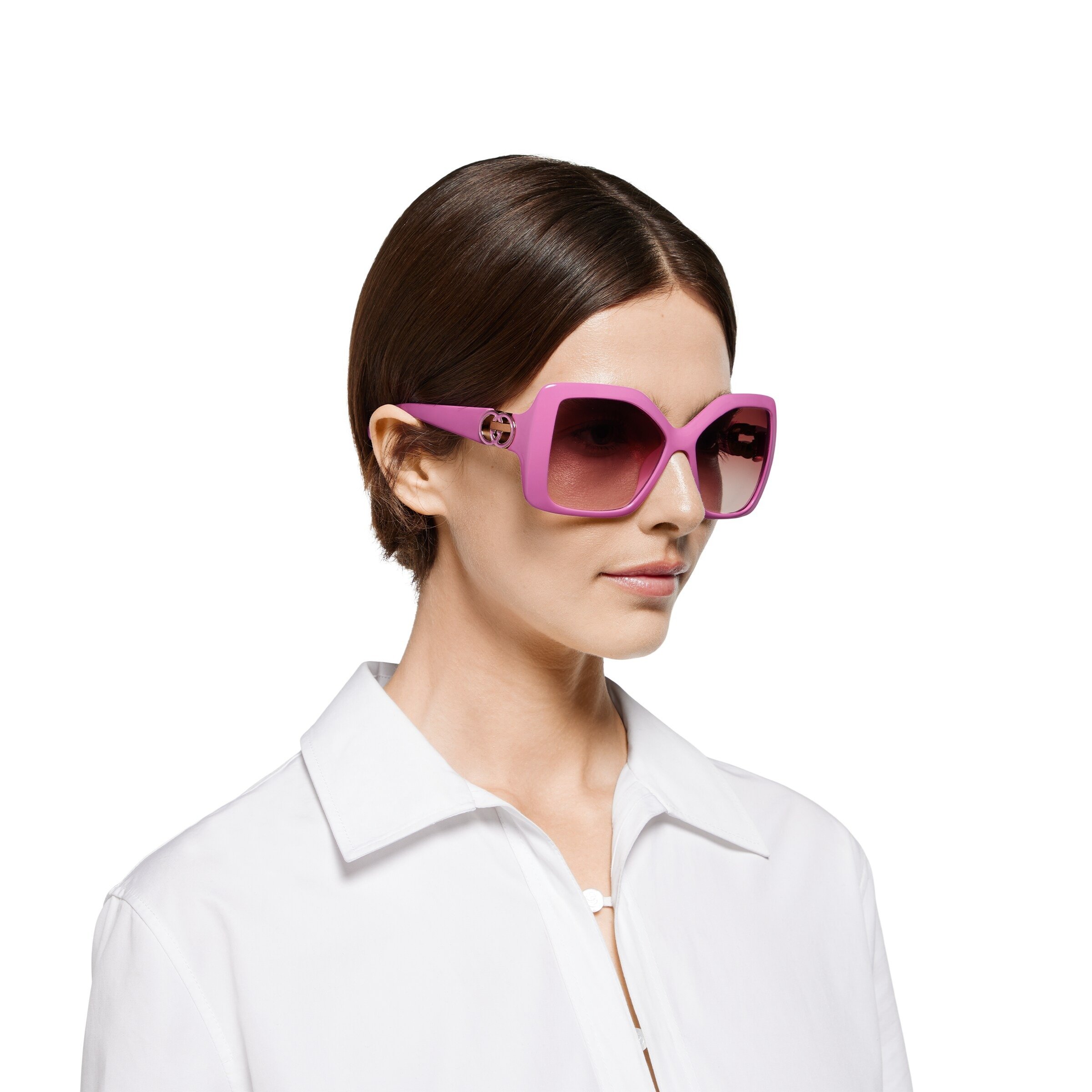 Gucci Pink Square Frame Sunglasses GG2015S