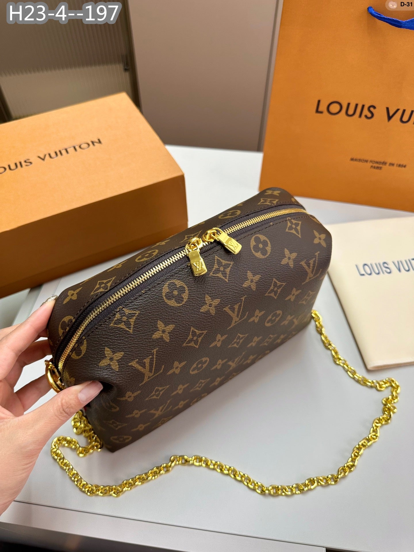 Louis Vuitton Cosmetic Pouch Gm Brown 27Cm M46458
