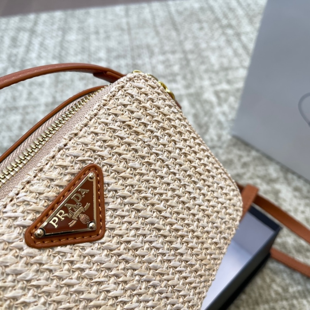 Prada Crochet Leather Mini-Pouch Shoulder Bag 18cm