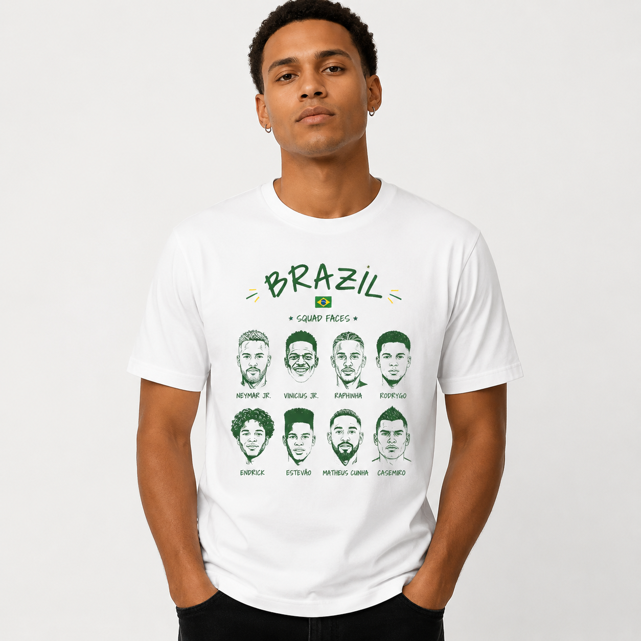 Brazilian Player Pure Cotton T-Shirt – Limited-Time Offer
