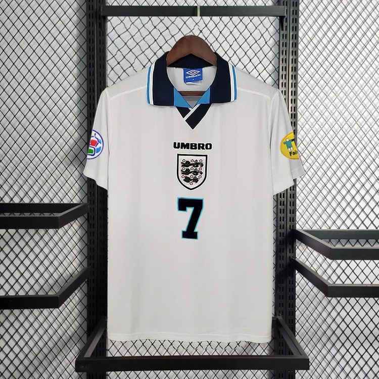 Retro England 1996 home SHEARER GASCOIGNE PEARCE CASCOIGNE Football jersey  retro