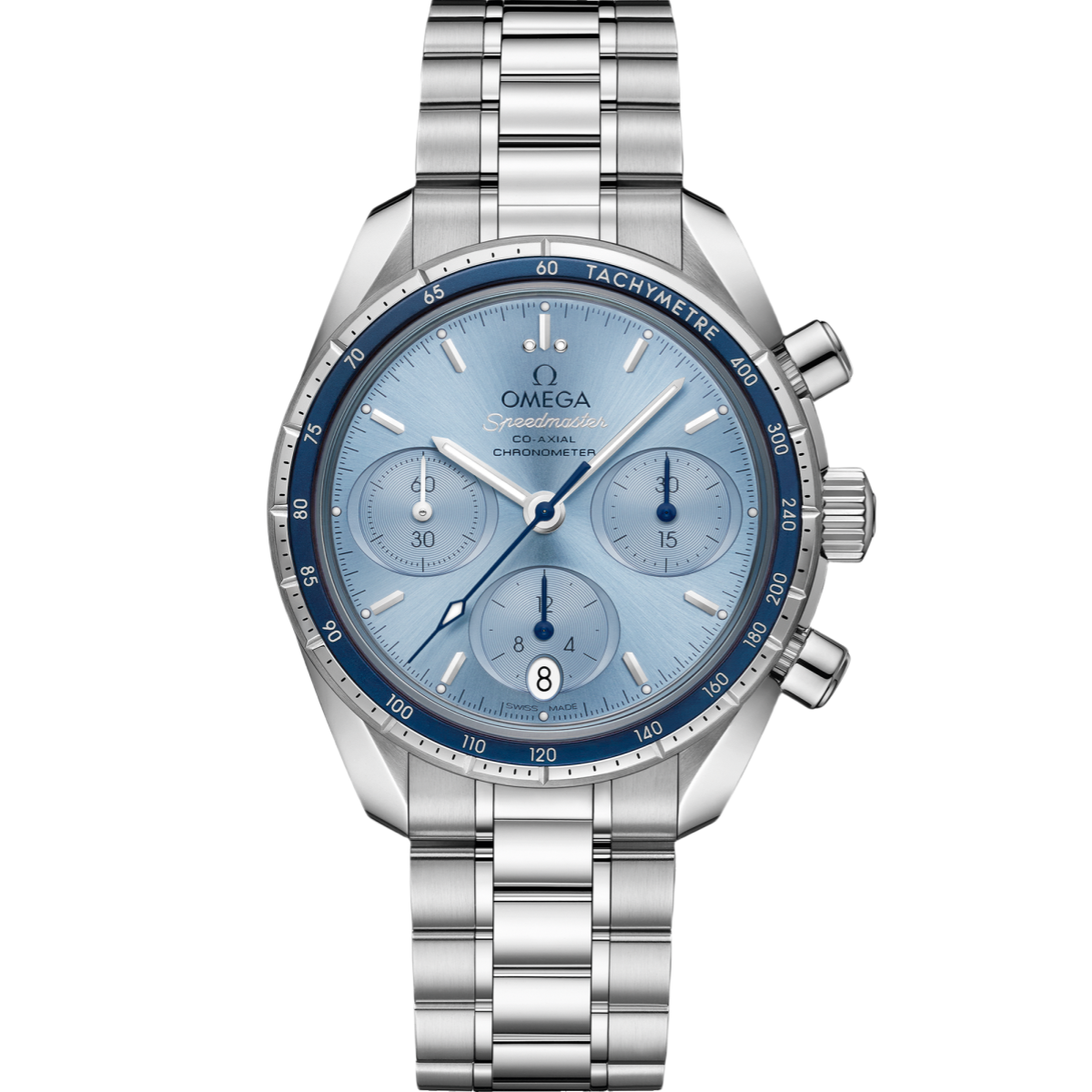 Omega Speedmaster 38 Blue Dial 38mm Stainless Steel Bracelet 324.30.38.50.03.001