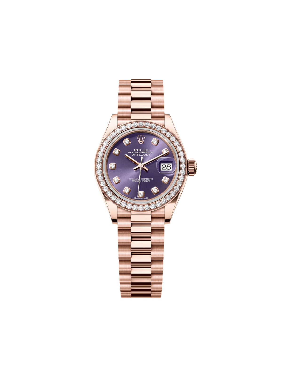 Rolex Lady-Datejust 28mm 279135RBR Aubergine Diamond Dial