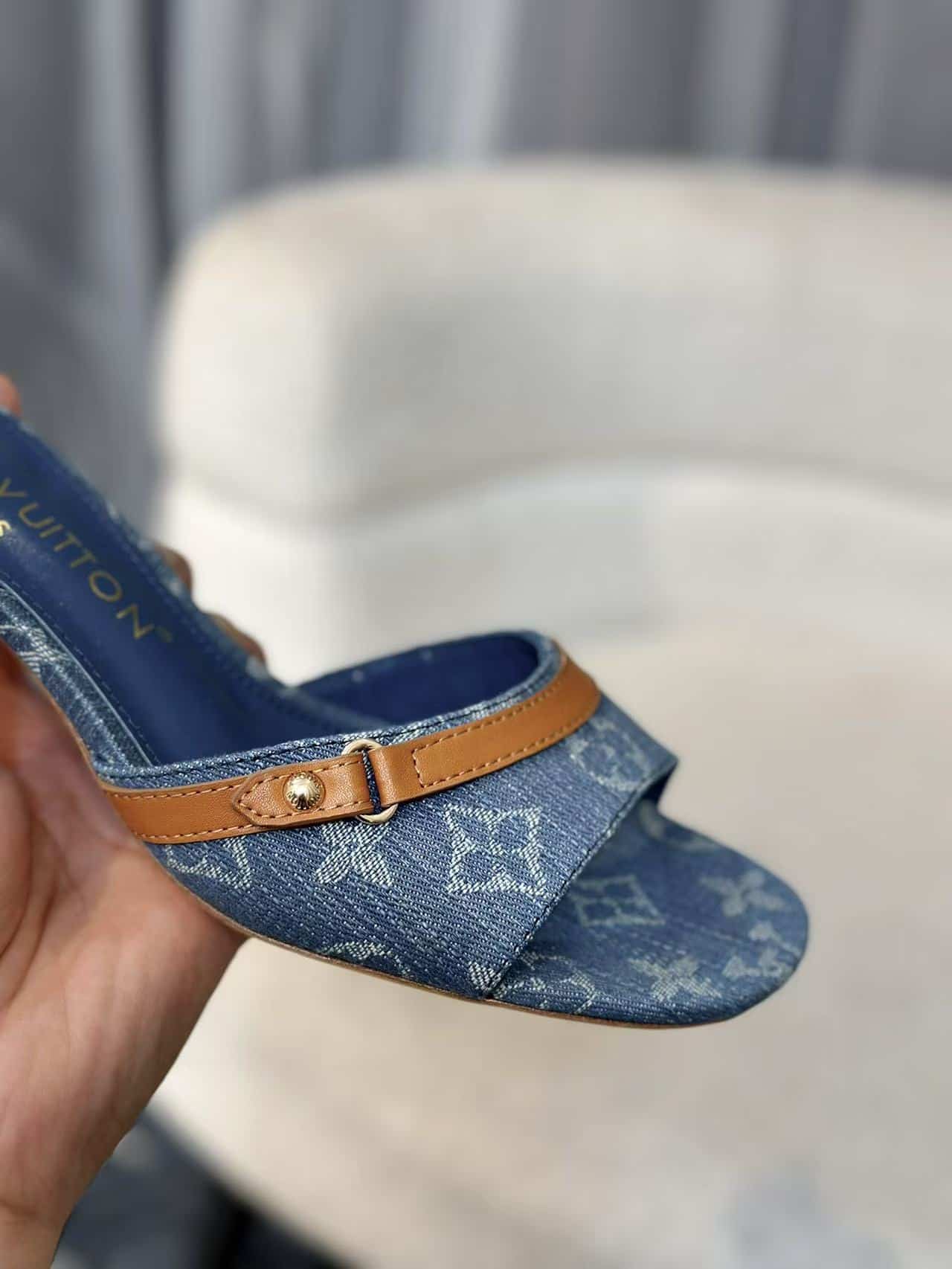 Louis Vuitton Neo Revival Mule Denim Blue 1Acizb