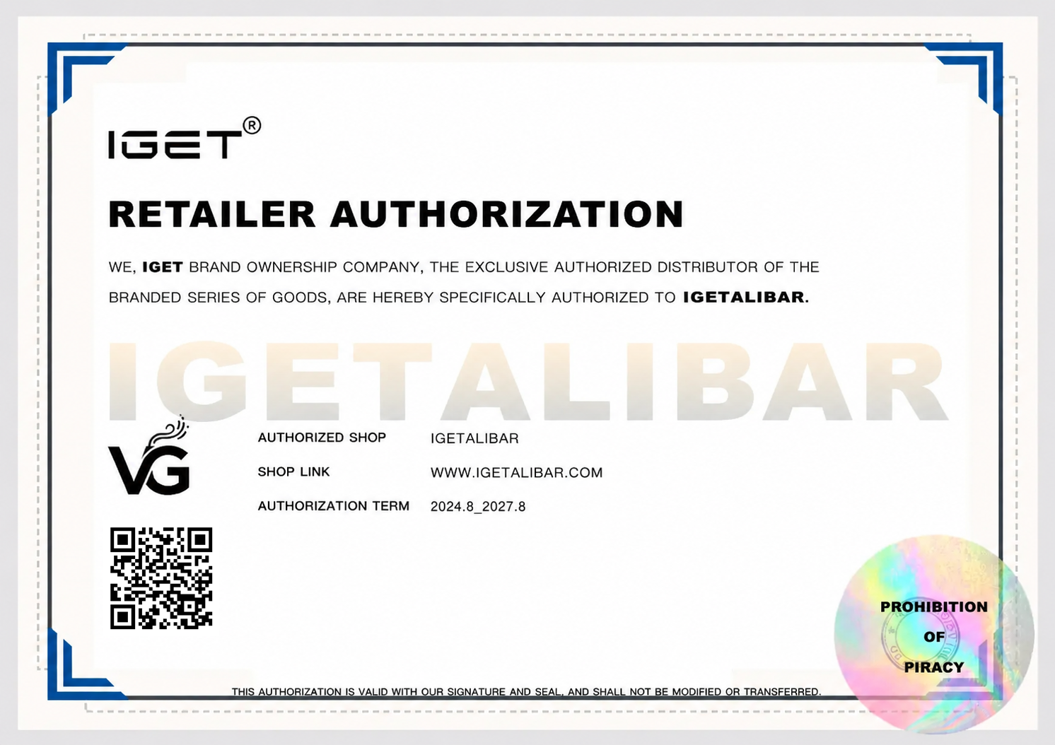Brand certificate