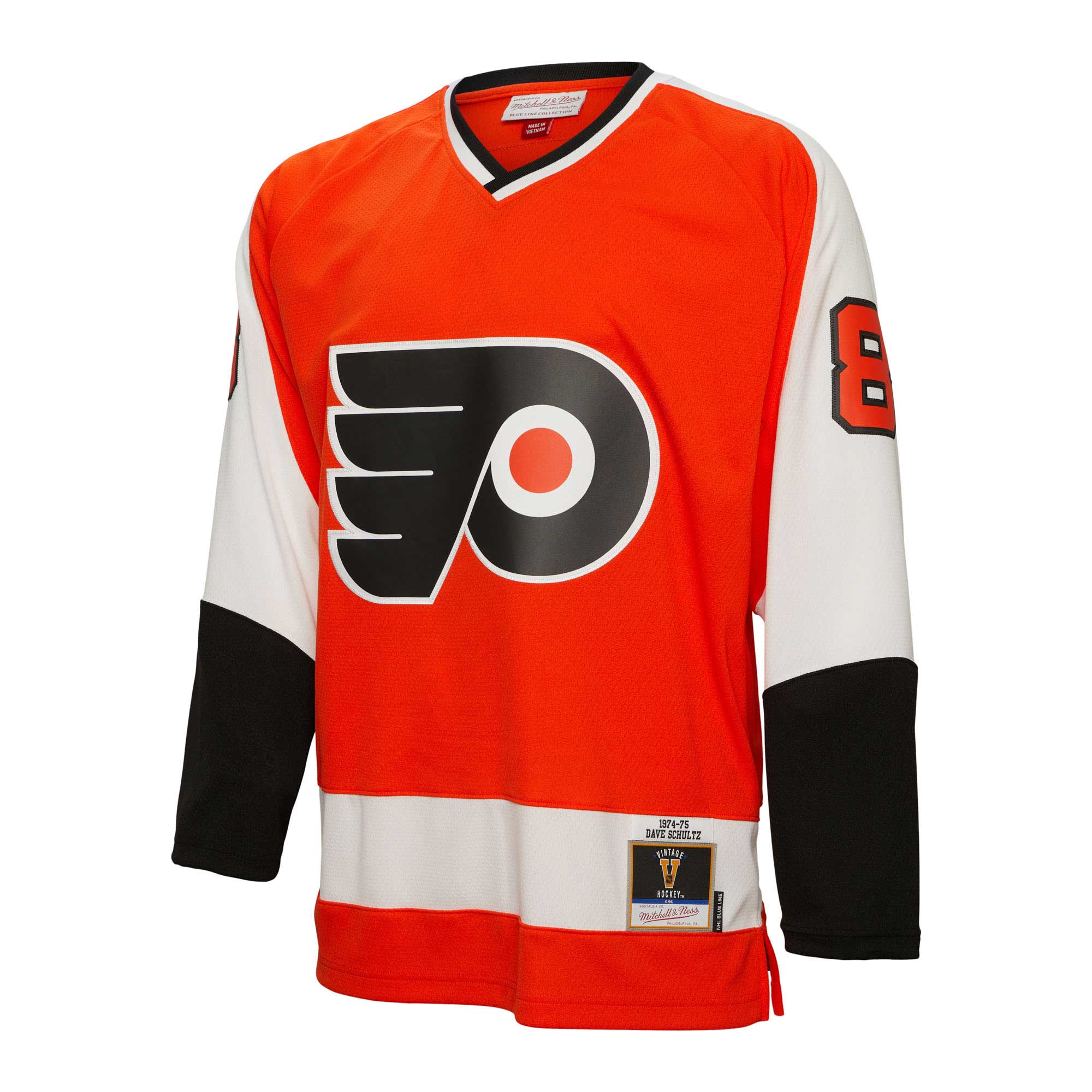 Dave Schultz Philadelphia Flyers Mitchell & Ness  1974/75 Blue Line Player Jersey – Orange
