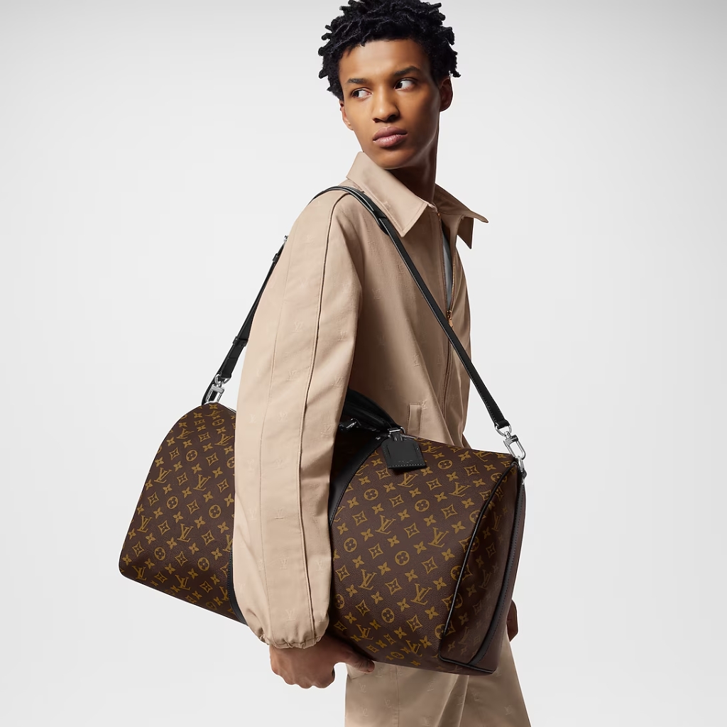 Louis Vuitton Keepall Bandoulière 55 Monogram Macassar 55cm M56714