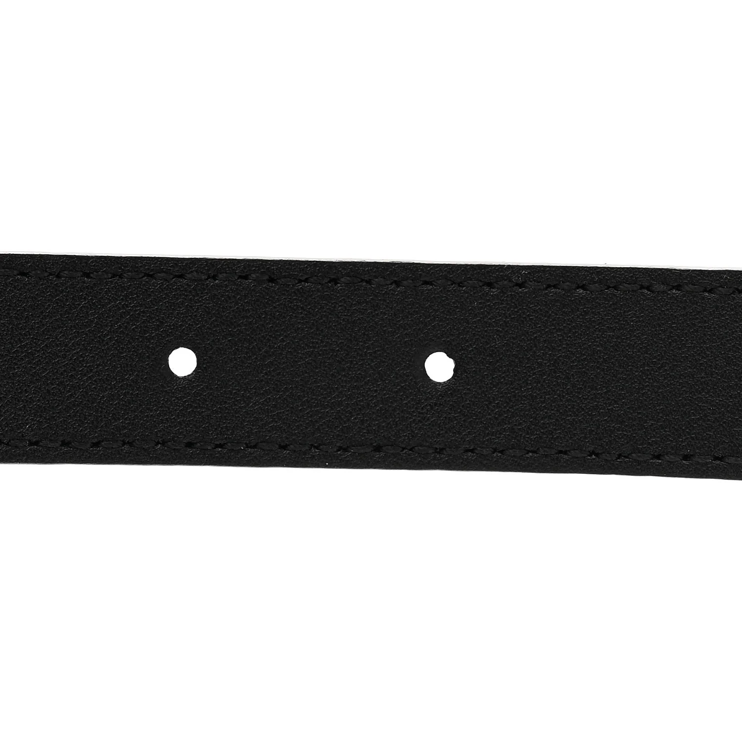 Calfskin Strawberry Buckle Thin Belt  80 32 Black