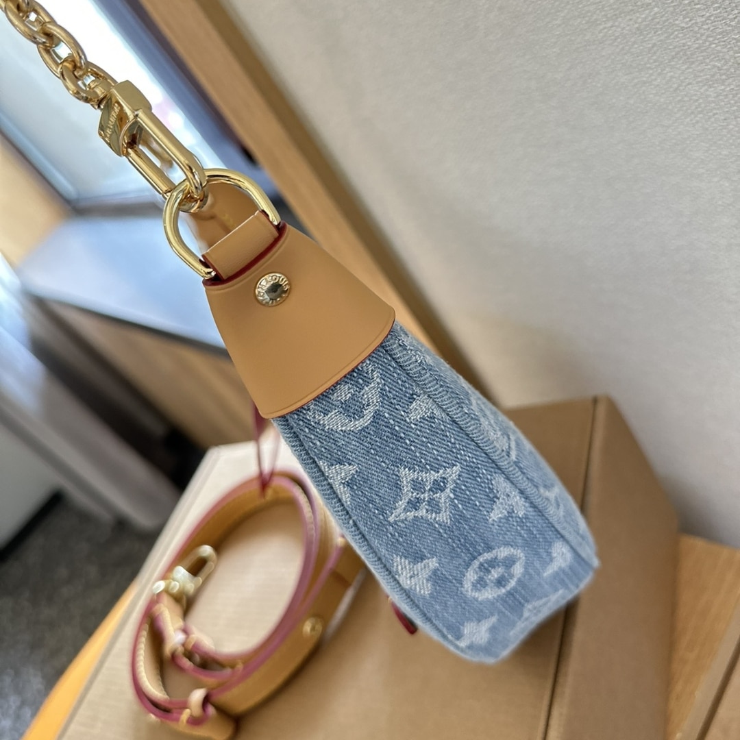 Louis Vuitton Lv By The Pool Loop Monogram Sky Blue Denim 25Cm M24846