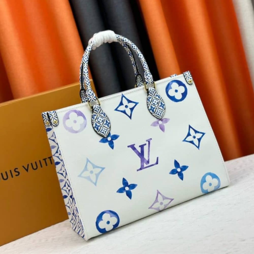 Louis Vuitton By The Pool Onthego PM Tote Bag Blue 35Cm