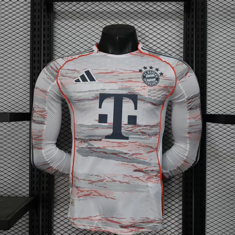 player 2025-26 Bayern Munchen  Away Long sleeve football jersey