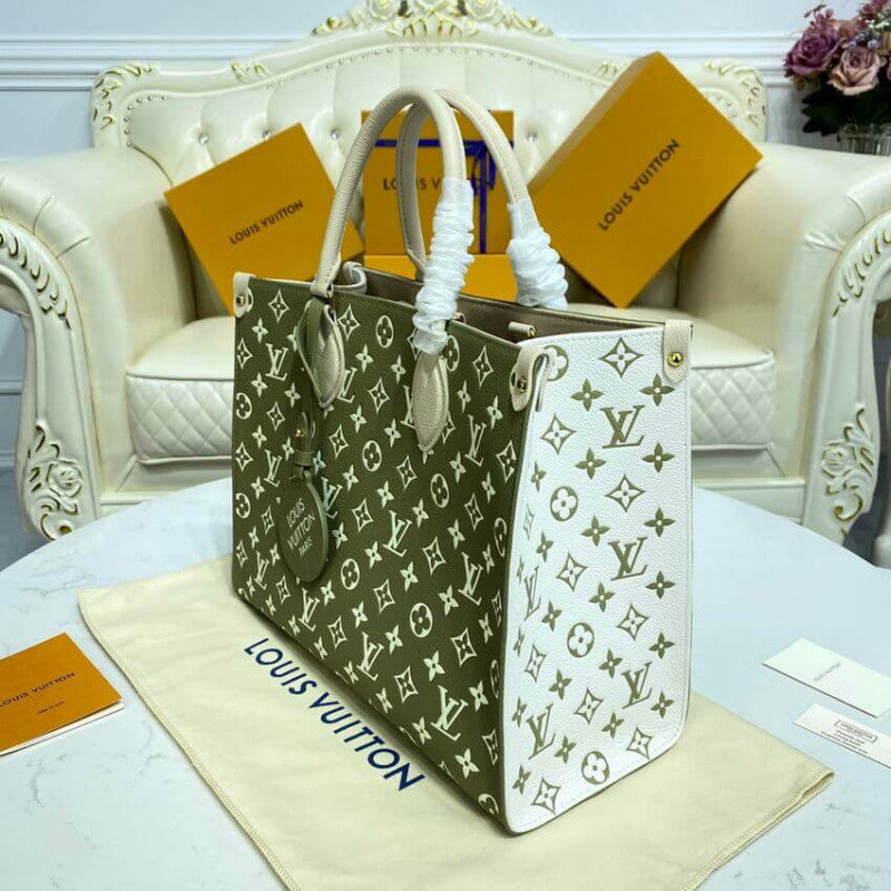 Louis Vuitton Onthego MM Tote Monogram Empreinte ‘Kaki Beige’ 35cm