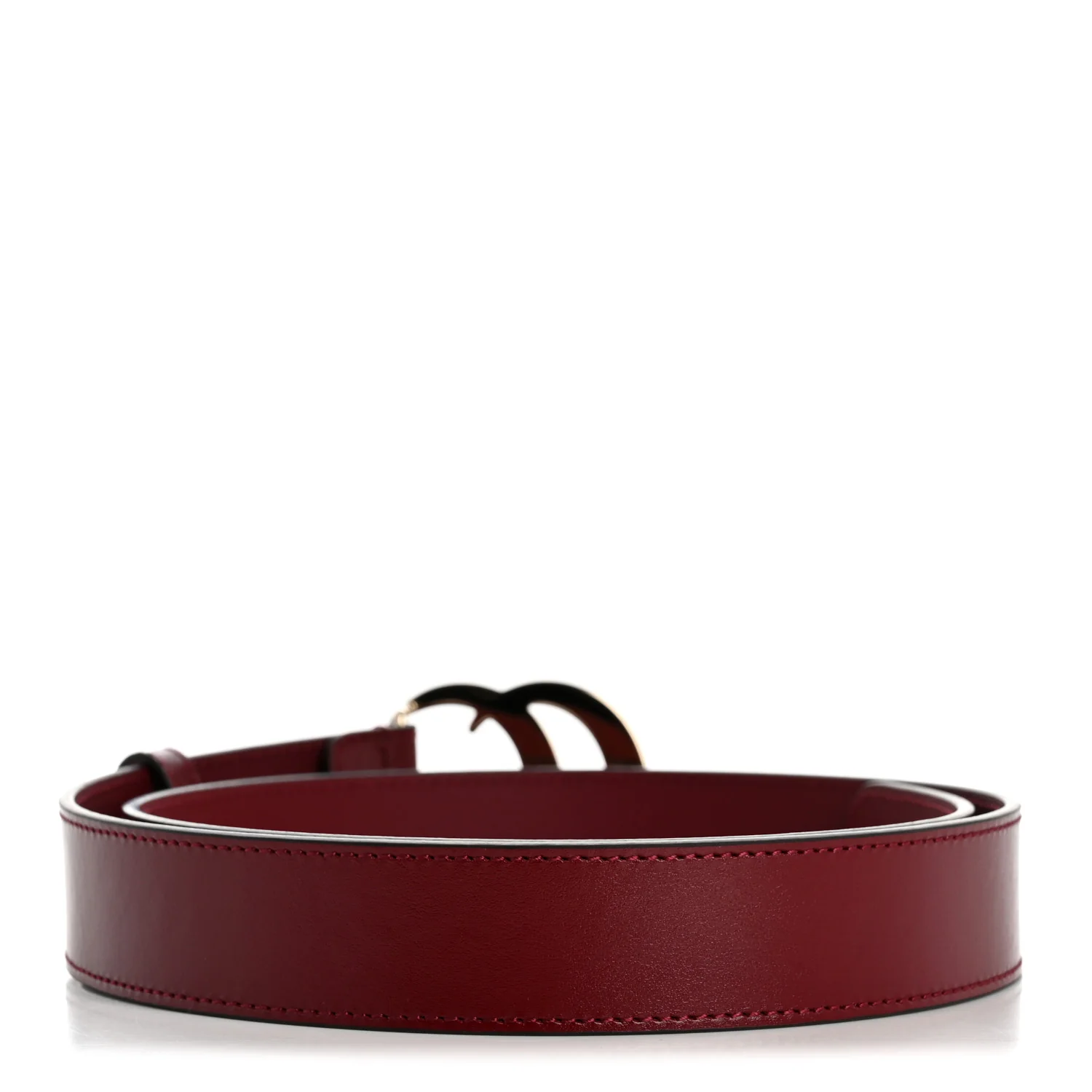 Plutone Calfskin Double G 30mm Belt 80 32 Rosso Ancora