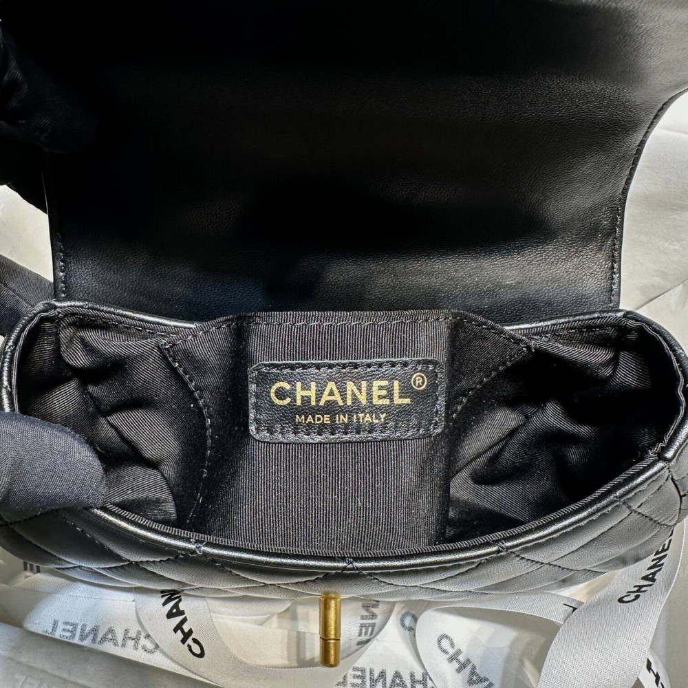 Chanel 24C Quilted Lambskin Small Bag With Top Handle