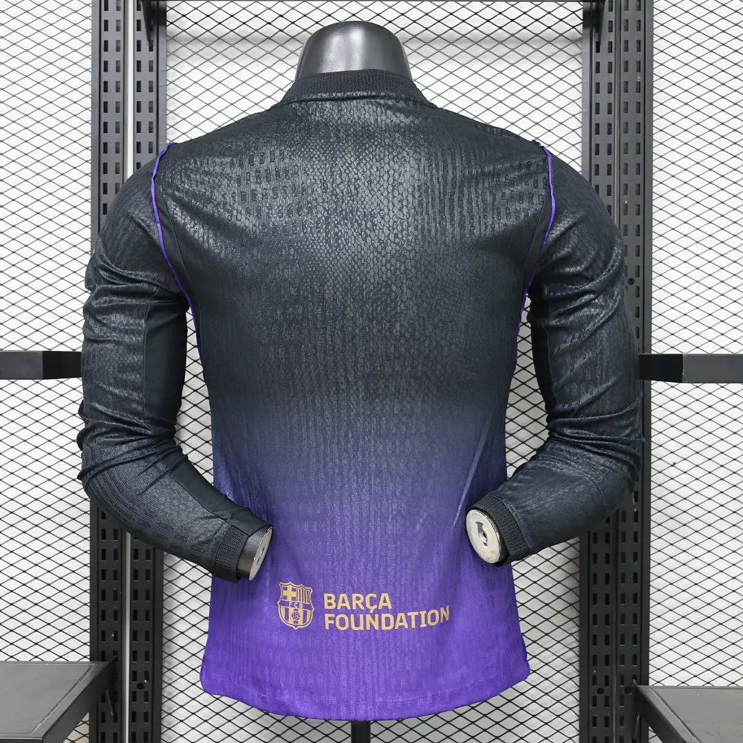 2026/27 La Liga Barcelona Team Away Football Jersey Player Version Long Sleeves - JerseyFun