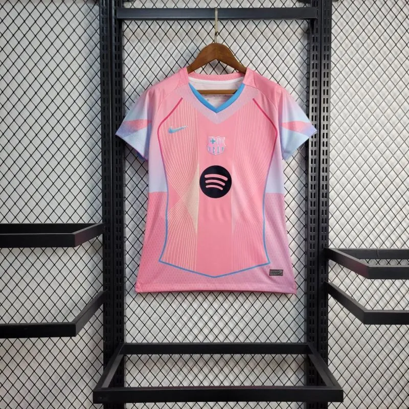 Women Barcelona 2025/26 season pink special edition Football jersey