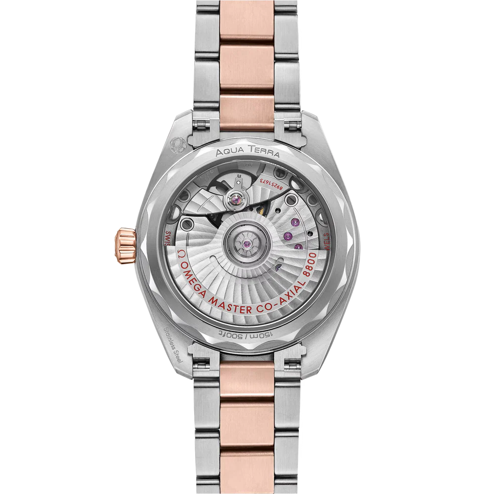 Omega Seamaster Aqua Terra 150M 34 mm Grey Dial with Diamonds Stainless Steel and Sedna™ 18k Rose Gold Bracelet 220.25.34.20.59.001