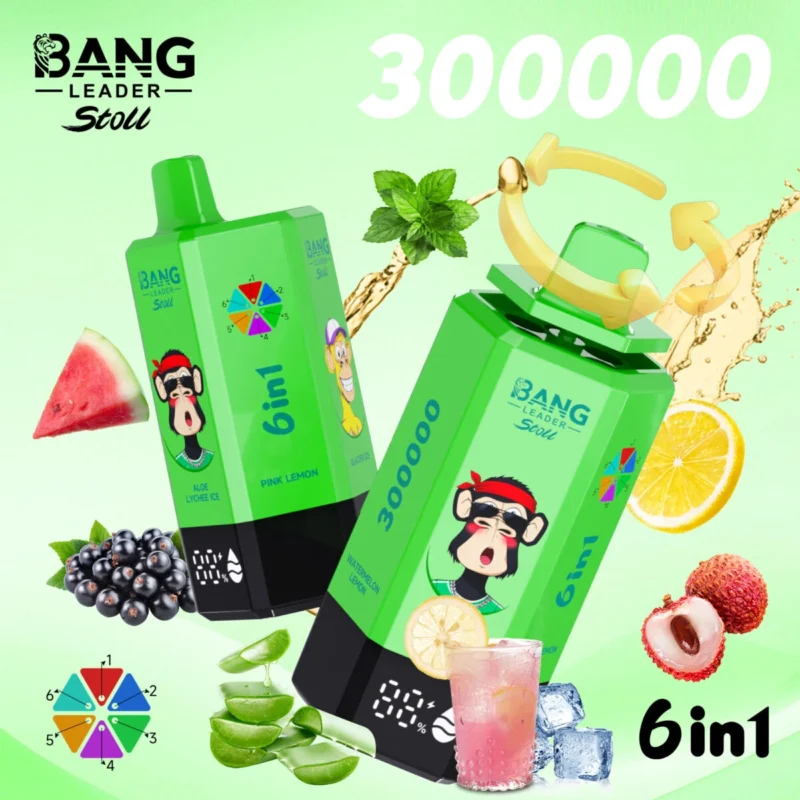 【New Arrive】Bang Leader Stoll 300K – 6 in 1 Flavors Disposable Vape | 300,000 Puffs