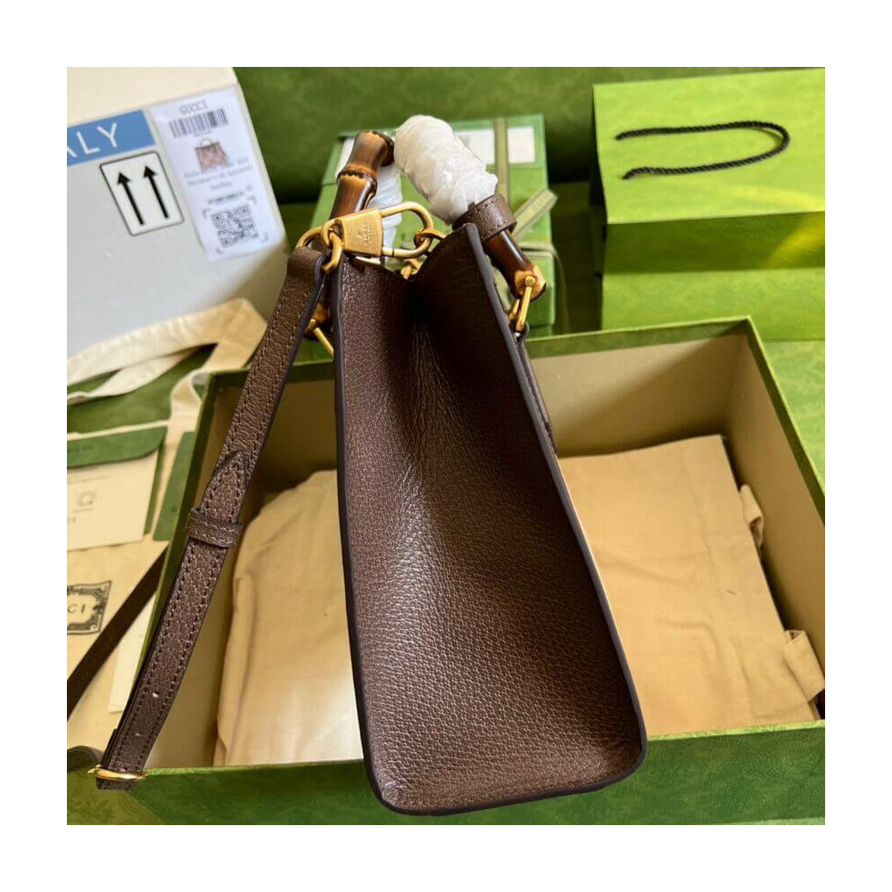 Gucci Diana Jumbo GG Small Tote Bag Brown 27cm