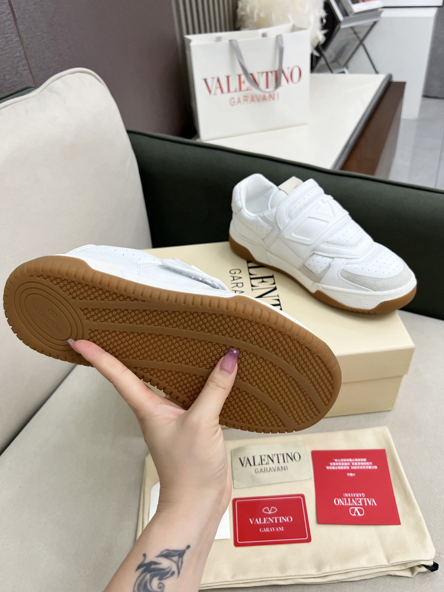 VALENTINO Joie De Jouer Low Top Sneaker In Nappa Calfskin