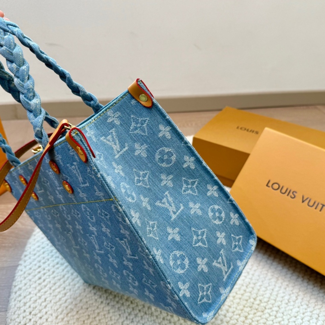 Louis Vuitton Let Go Pm Monogram Sky Blue Denim 30Cm M24897