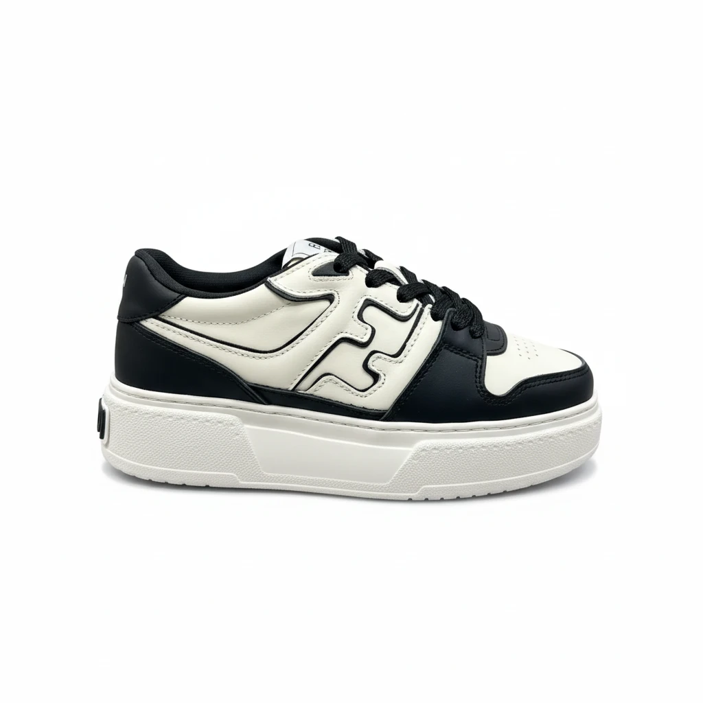 FENDI Match leather platform low-tops sneakers