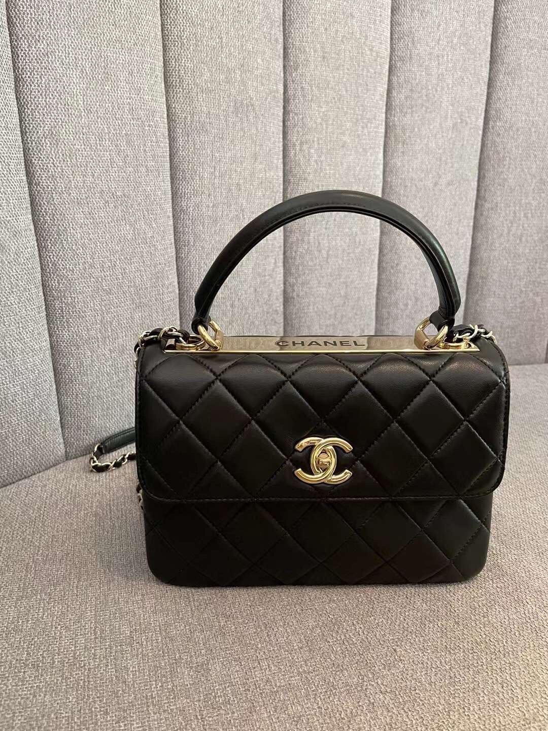 Chanel Cc Trendy Bag Black 25Cm