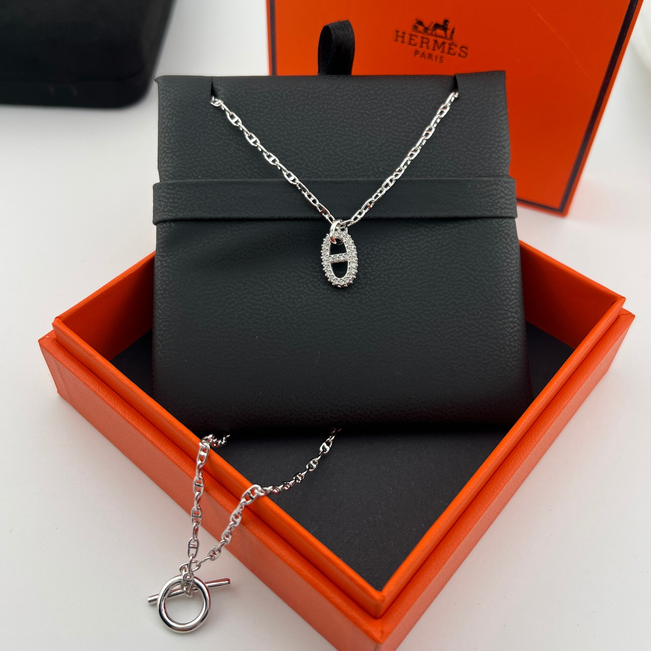 OT buckle pendant necklace