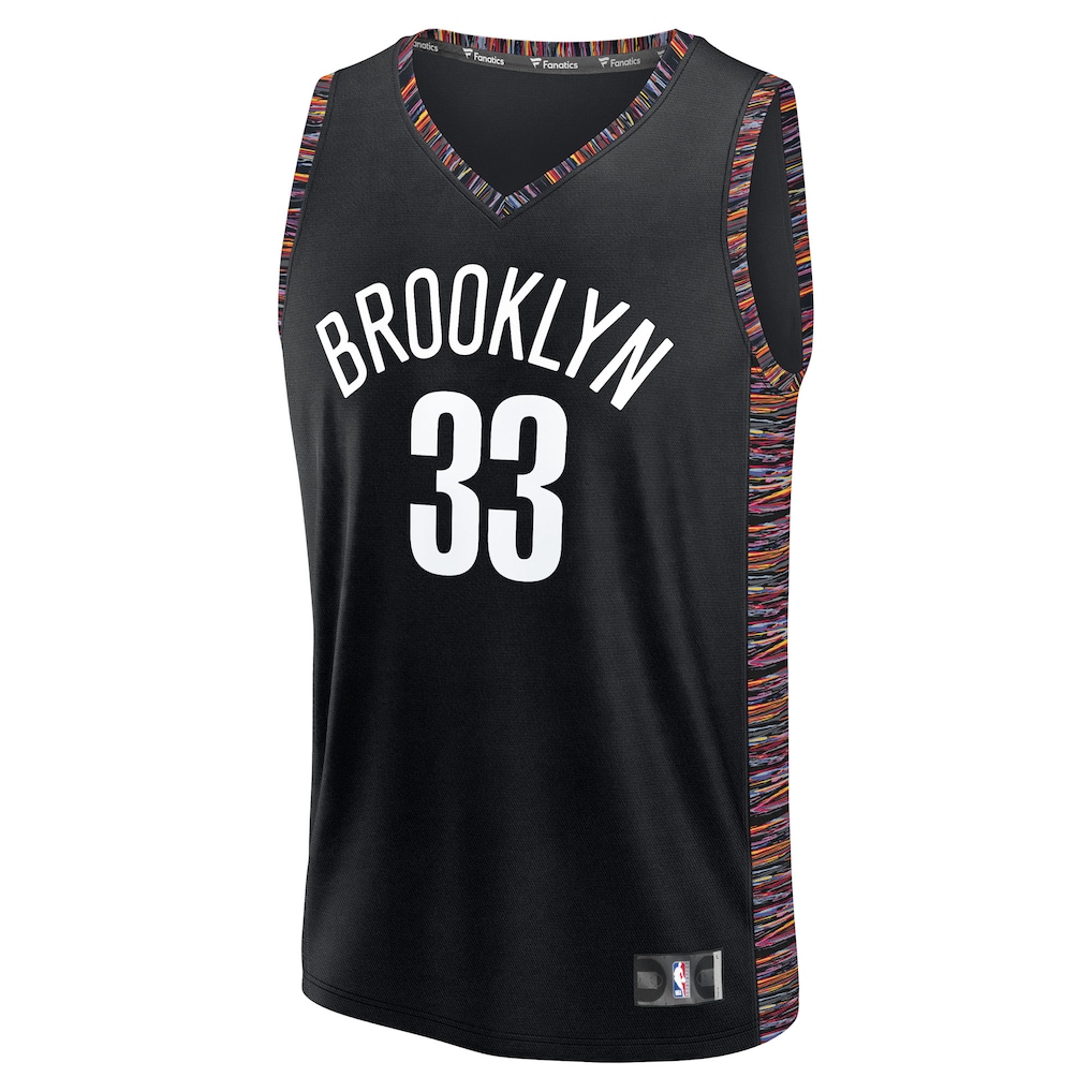 Men's Brooklyn Nets Nic Claxton Fanatics Black 2025/26 City Edition Fast Break Jersey