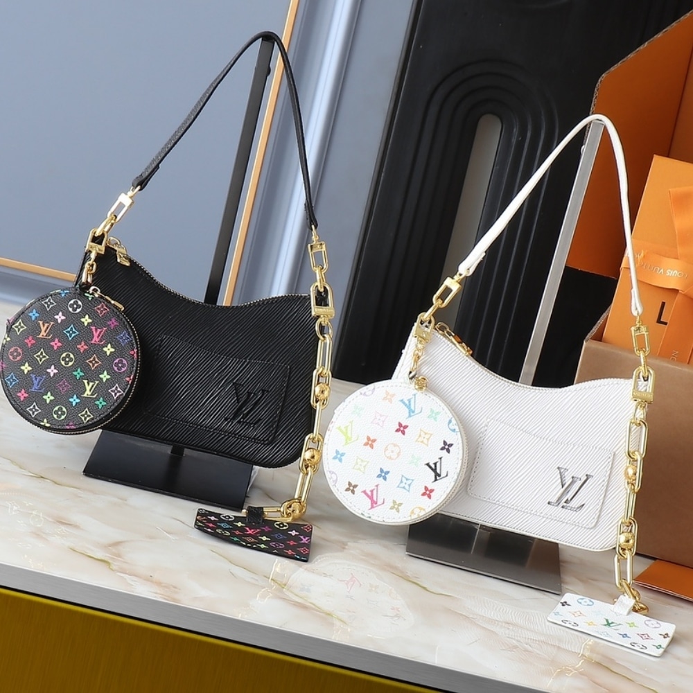 Louis Vuitton X Murakami Marellini Bag White 19Cm M13100