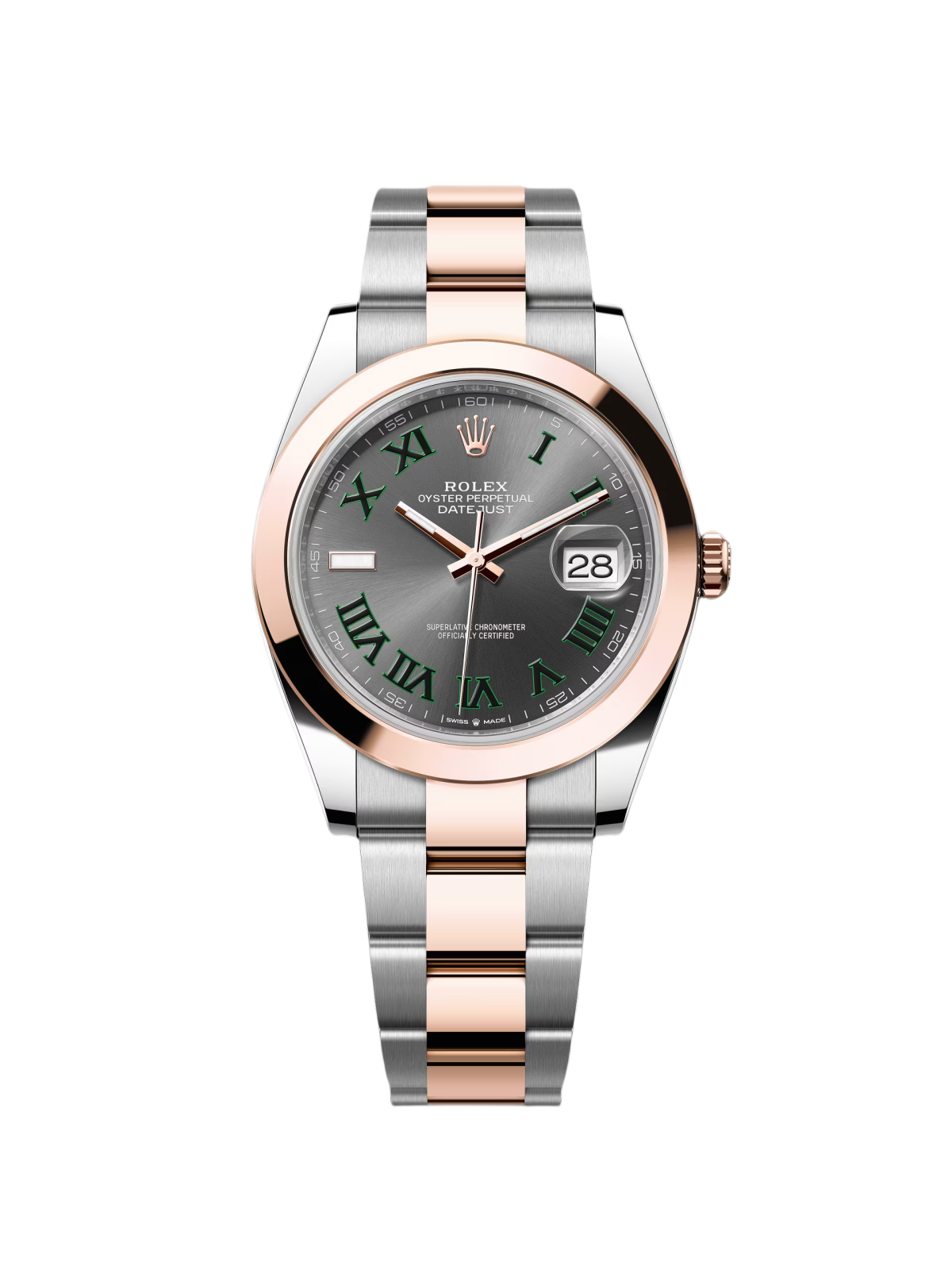 Rolex Datejust 41mm 126301 Sundust Slate Roman Dial Oyster Bracelet