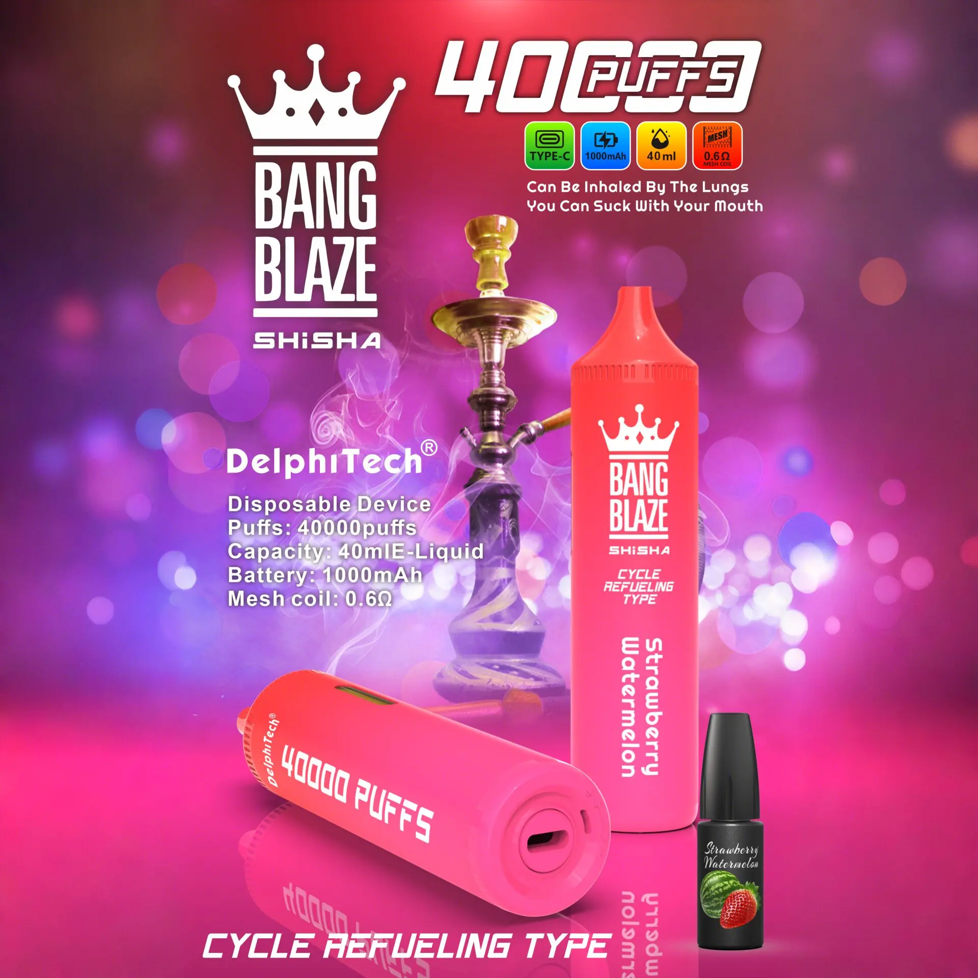Bang Blaze 40K Riginal Refillable Oil Vape(3 pieces)